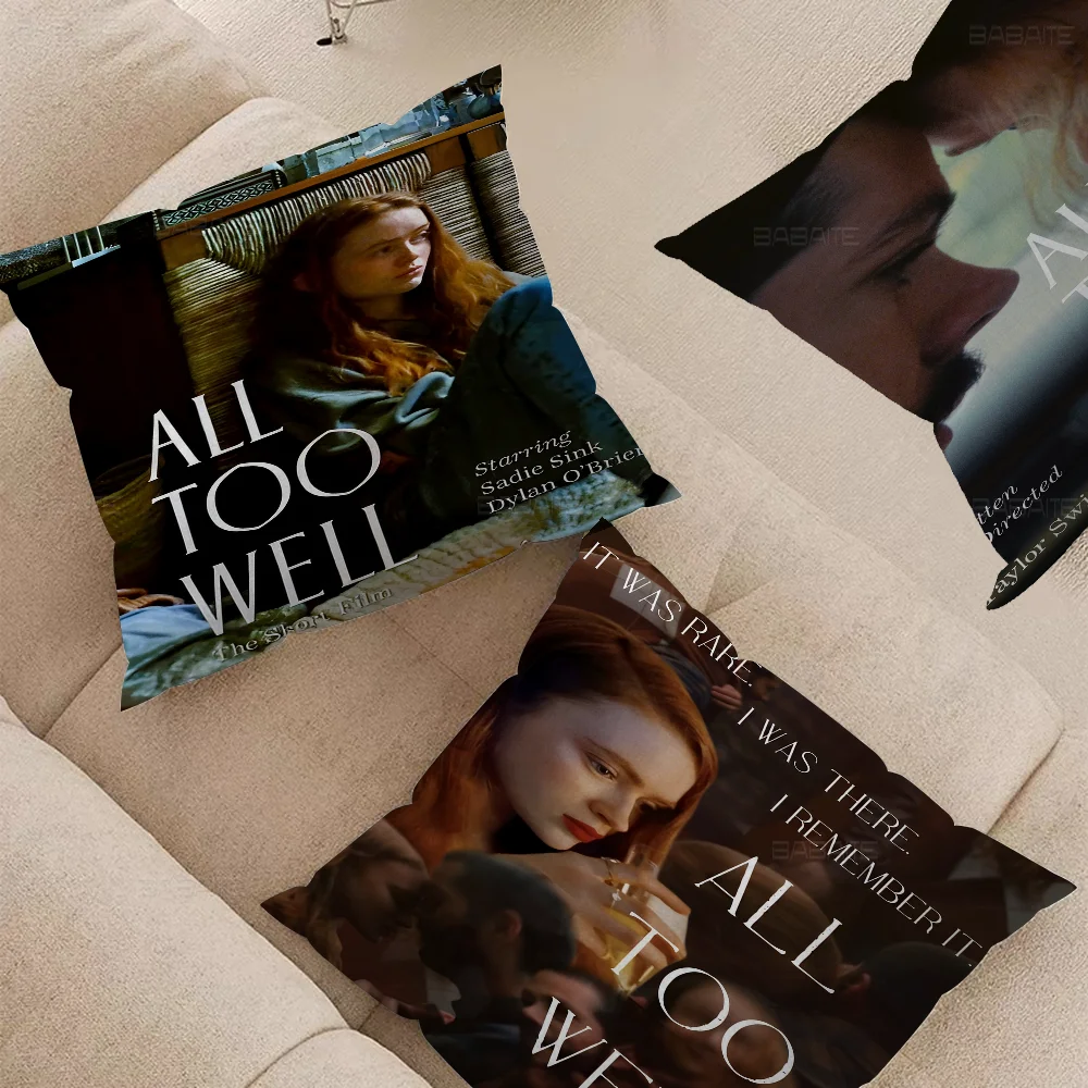 Short Film All Too Well Lyrics Memorial Maple Design Cushion Cover Happy Autumn Harvest Decor Holiday Decorati Pillow Cover