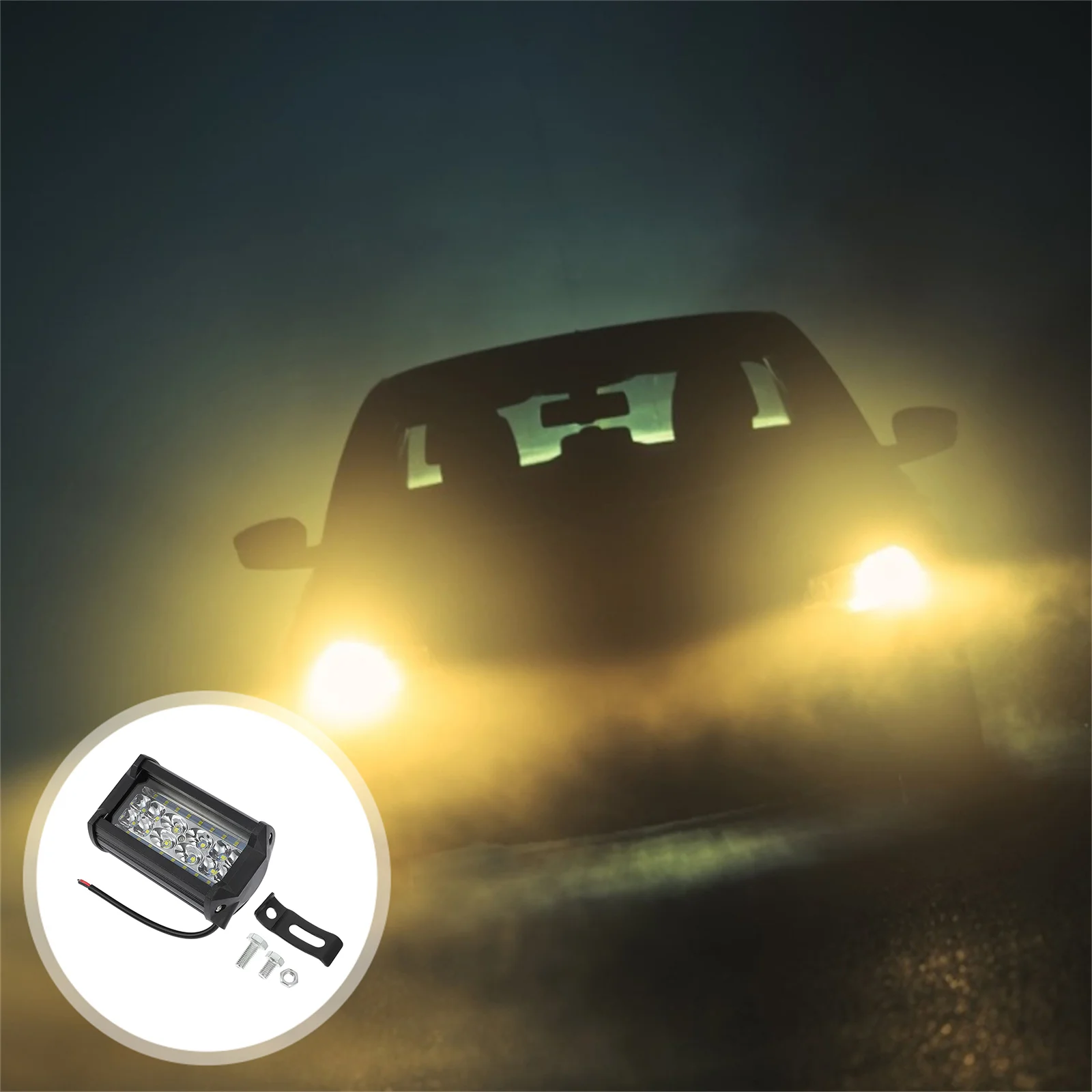

Work Lights Car Spotlights Triple Row Fog Off Road LED Driving Lamp for Trucks Auxiliary