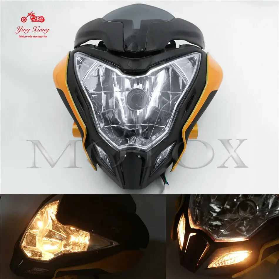 Motorcycle Head Light Fit For 2015 - 2019 BAJAJ PULSAR 150 Pulsar 200 Headlight Assembly W/Bulb Headlamp BAJAJ Pulsar 150 200