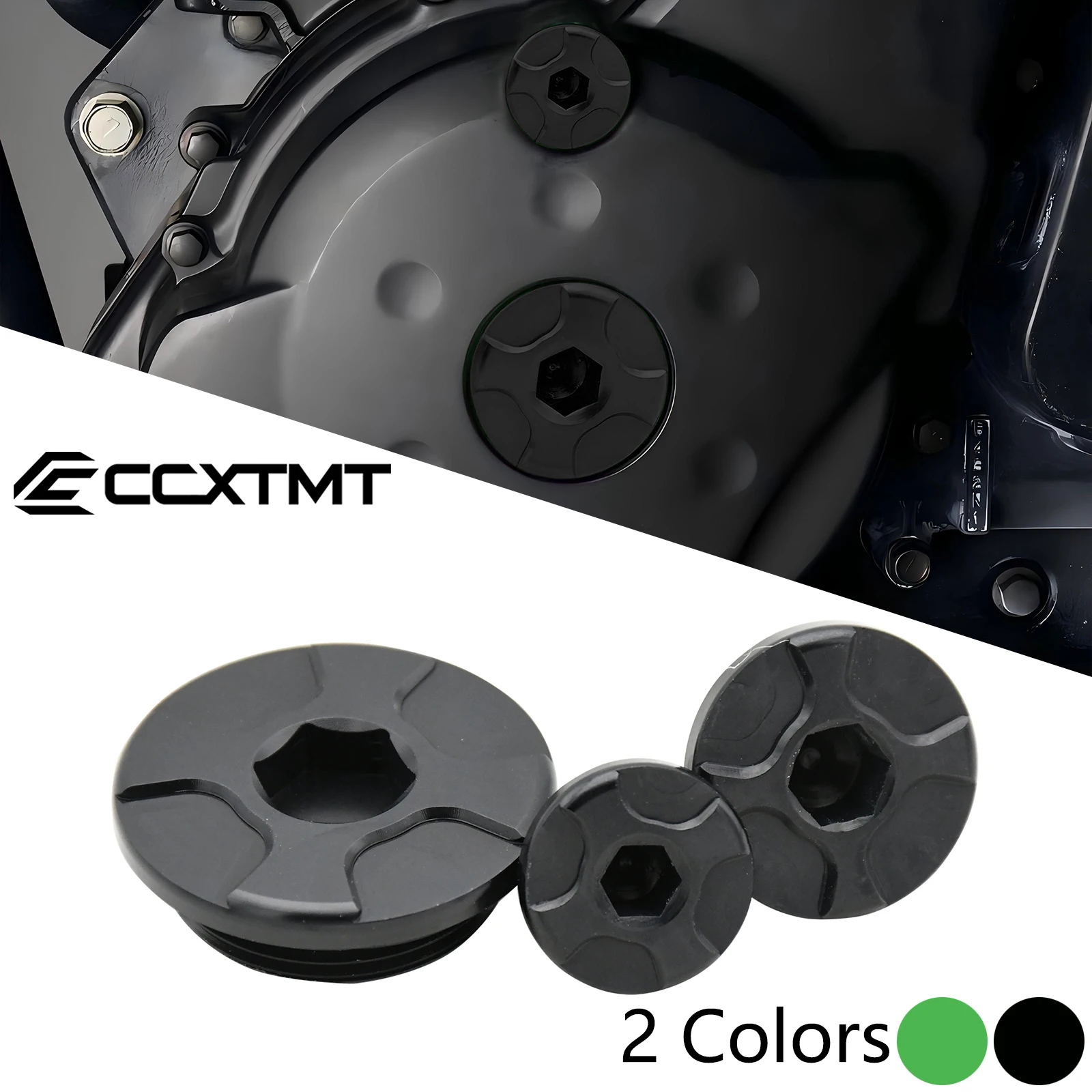 Motorcycle CNC Engine Timing Caps Oil Filler Plug Crankcase Cover For Kawasaki KX250 KX450F KLX450R KX250 KX450 2008-2019 2020