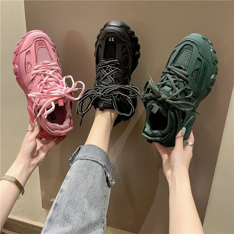 Brand Design Chunky Sneakers dla kobiet buty 2022 damskie kolorowe buty oddychające lekkie damskie buty dla taty klasyczne buty