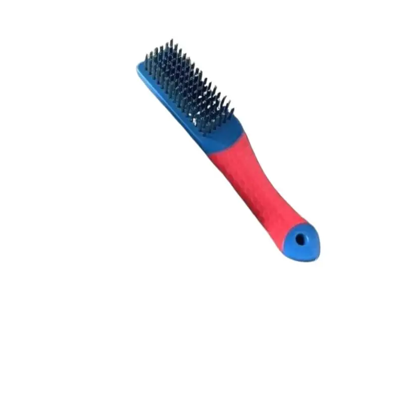 Heavy Duty Stainless Steel Wire Brush With Comfortable Plastic Handle Perfect For Removing Rust, Welding Slag, Dirt, And Paint