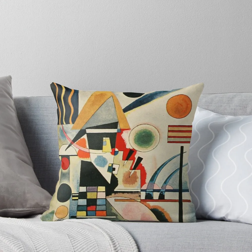 Swinging by Wassily Kandinsky Throw Pillow Throw Pillow Sofa Cushions Cover Pillow