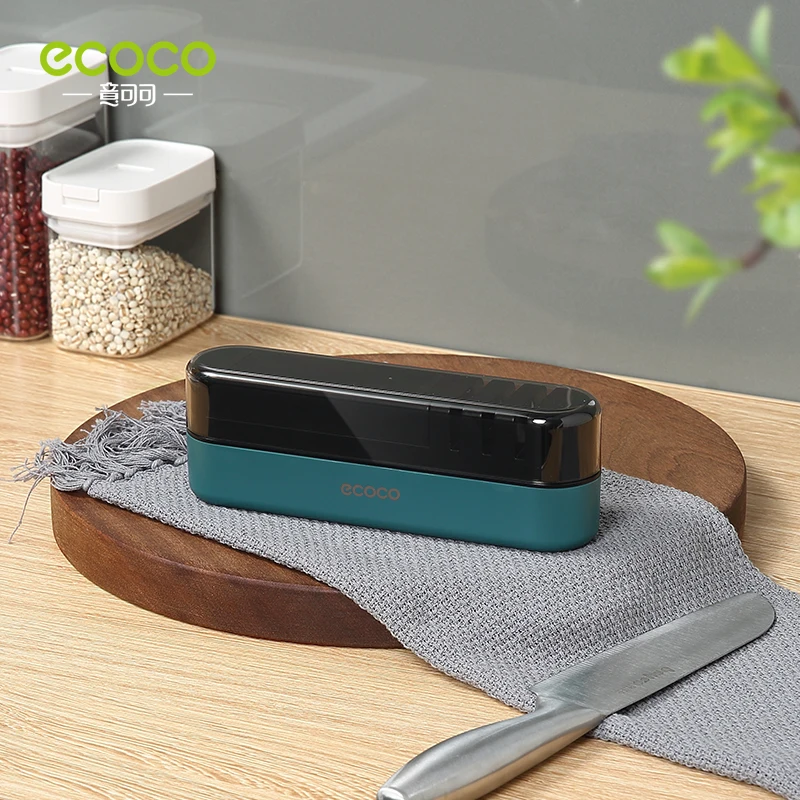 ECOCO Kitchen Sharpener Diamond Quick Sharpener Scissors Storage Bracket Blade Multi Functional Sharpening Stone Cooking Helper