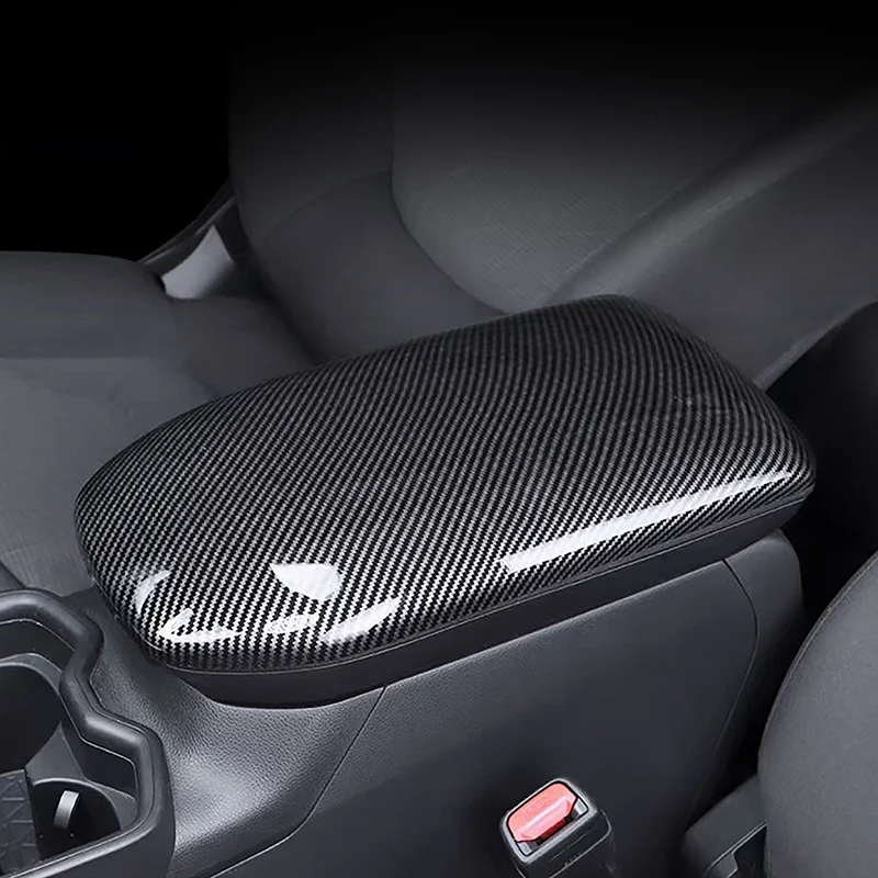 

Carbon Fiber Color Center Console Armrest Box Panel Decoration Cover Trim For Toyota RAV4 2020-2024 Styling Interior Accessories
