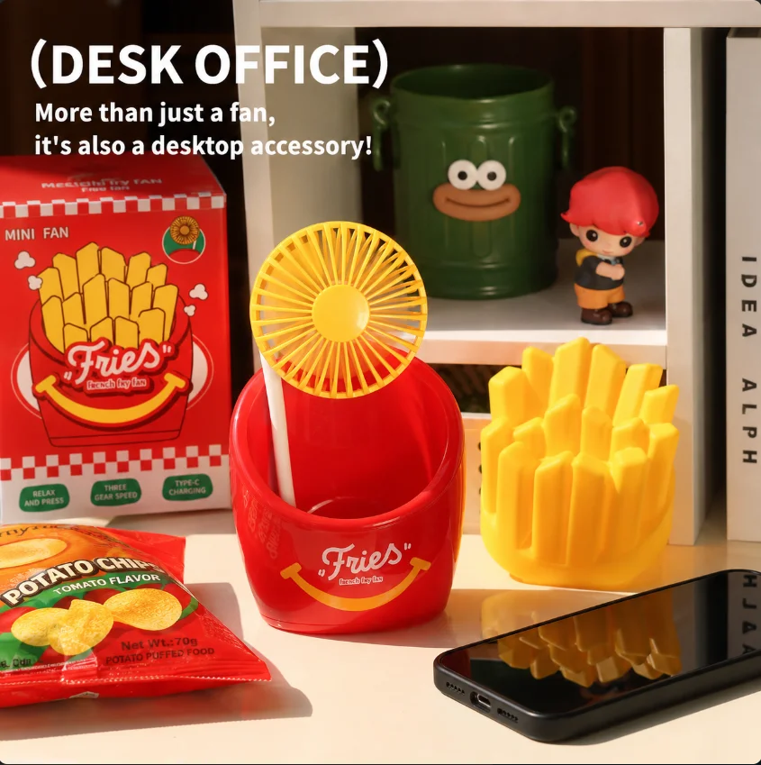 Rechargeable Ddesktop Fan USB Storage Student Desktop Mini Fan Cute Desktop Ornament Powerful Airflow for Golf Carts, Office