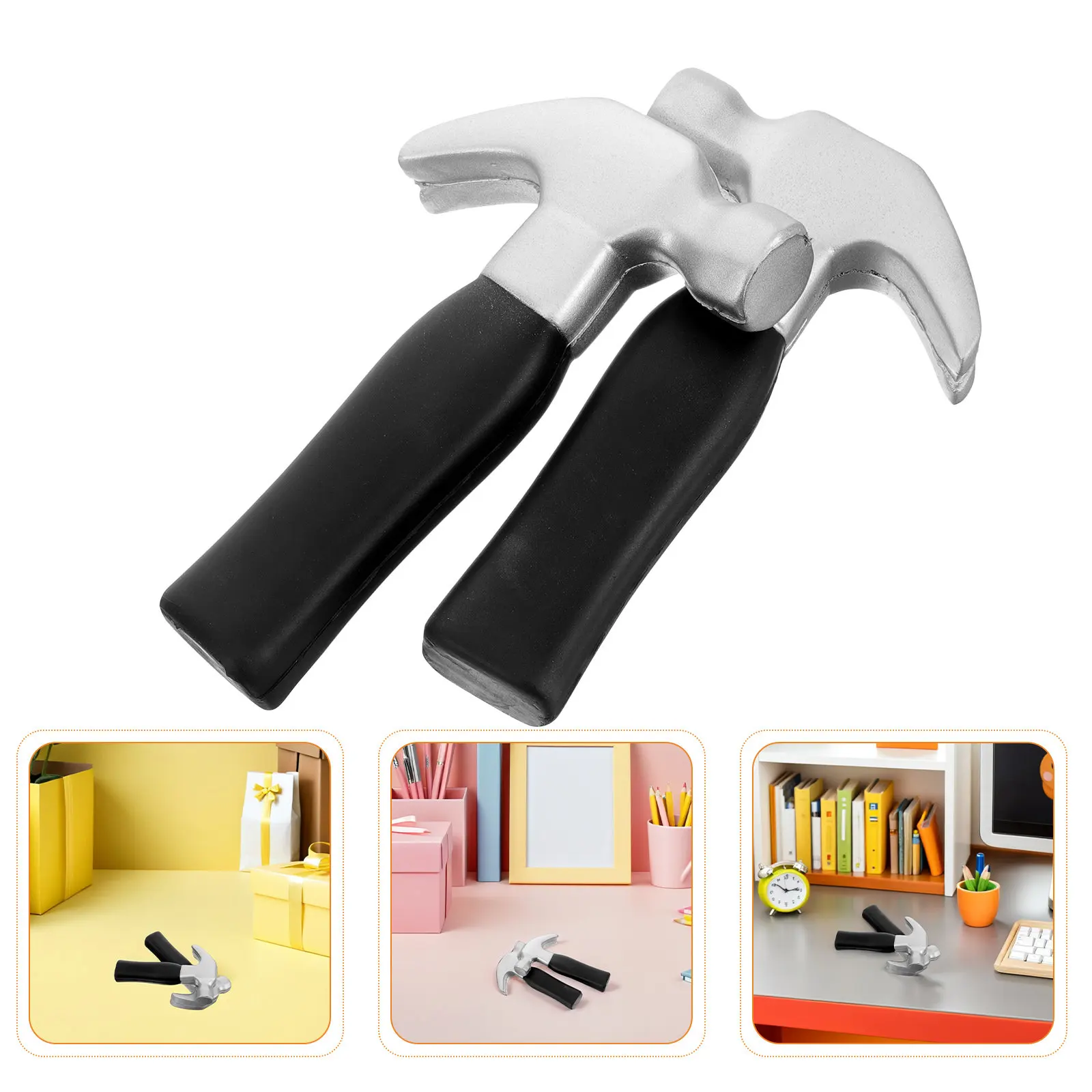 

3Pcs Realistic Simulation Hammer Set Lightweight Safe Toddler Pretend Play Mallets for Birthday Halloween Party Favors Kids