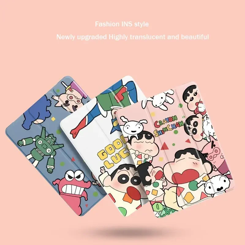 Anime Crayon Shin-chans Cover for iPad Air 1 2 3 10.5 Case 6th 7th 8th 9th 10th Gen iPad 10.9 2022 Pro 11 2020 9.7 Mini5 4 Case