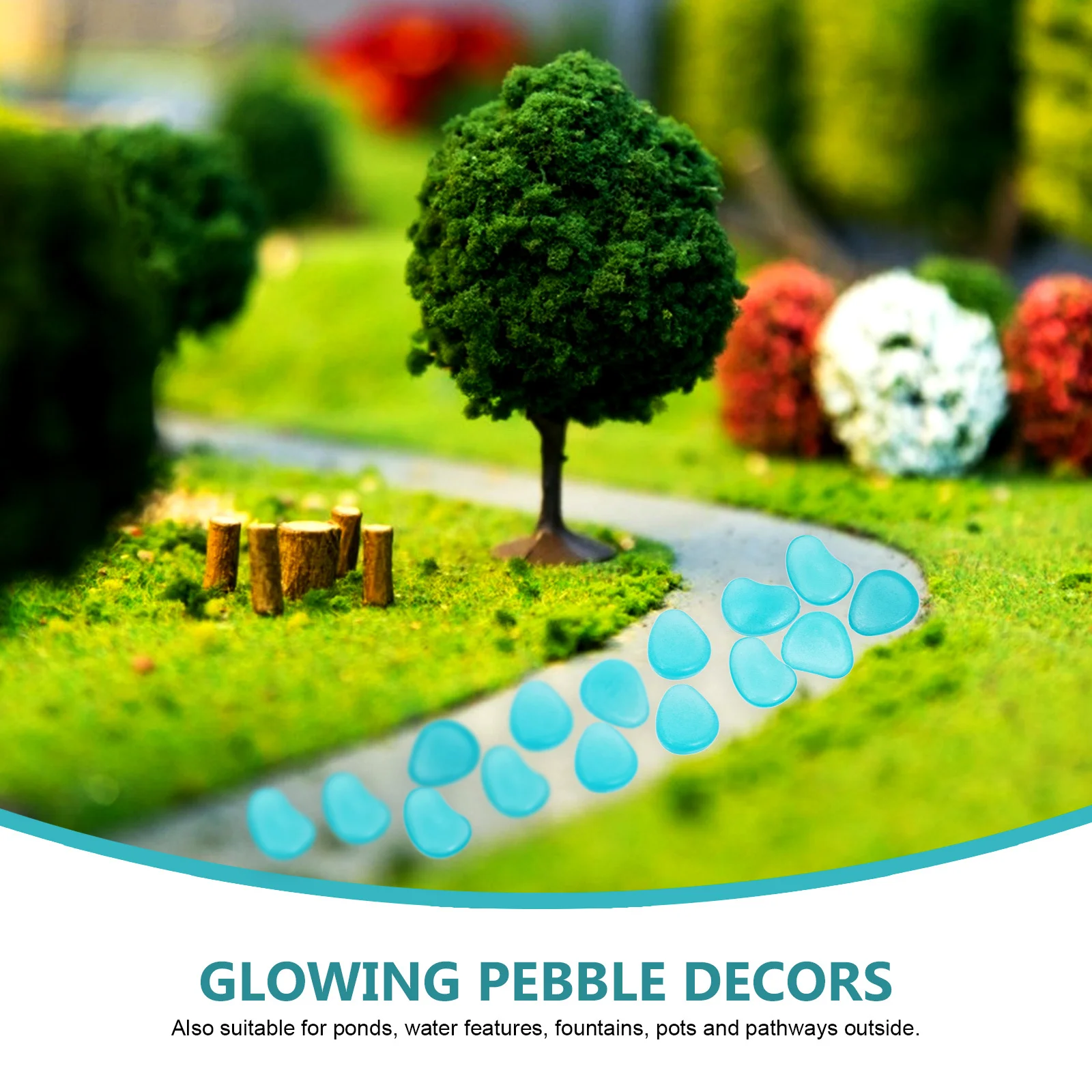 

100pcs Glowing Rocks Natural Resin Glow In Dark Stones For Aquarium Fish Tank Decor Garden Pathway Mason Jar Stone Ornament