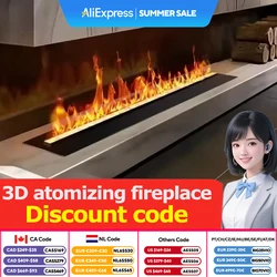 Soporte de TV de llama LED de vapor inteligente chimenea decorativa 5 años de garantía silencioso automático agua Chimenea de vapor de agua decorativa de llama en la Sala de estar de la chimenea térmica simulada en 3D