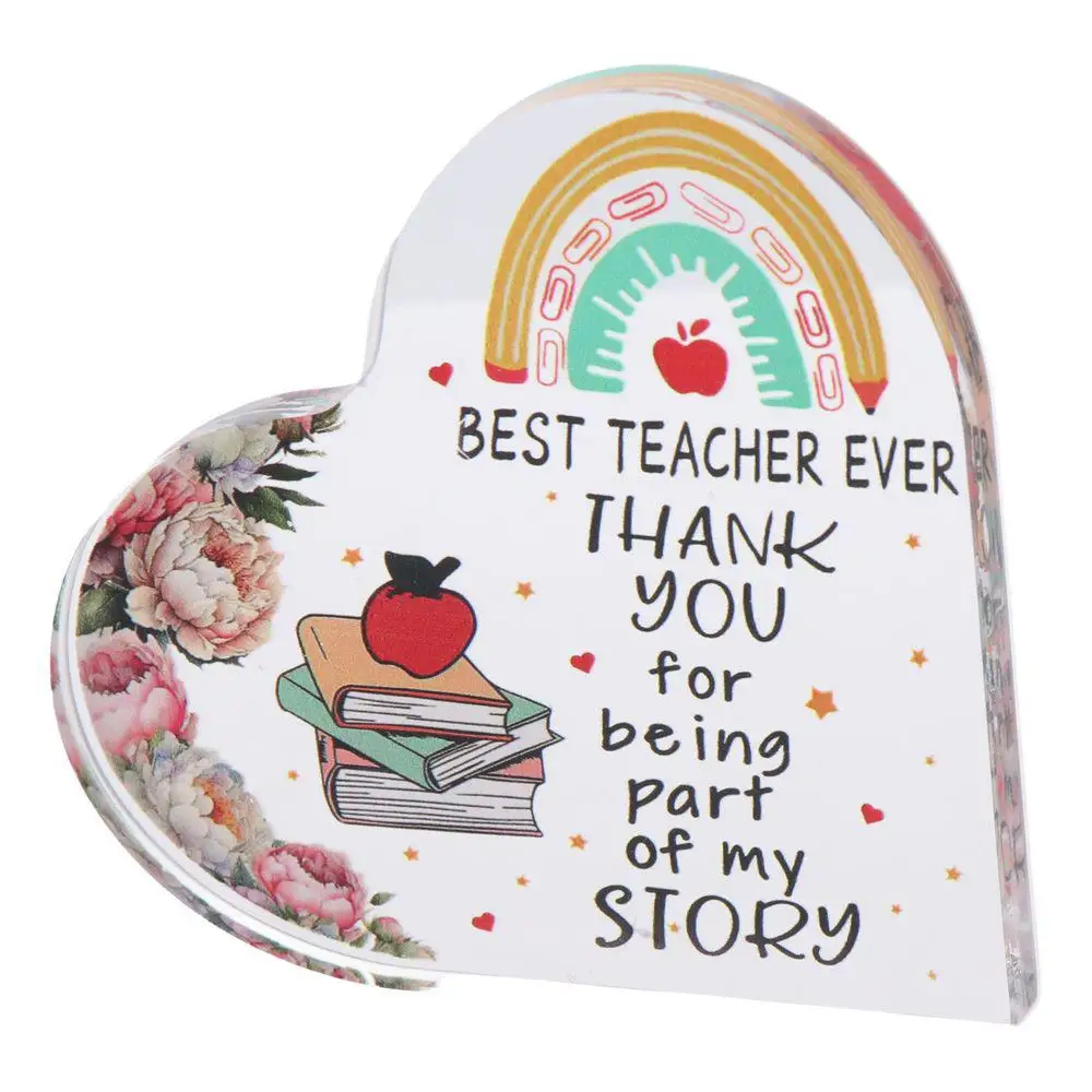 

Fashion Romantic Thank You for Teacher Commemorative Gift 6 X 6Inches Acrylic Bereavement Gift Sympathy Condolence Gift Office