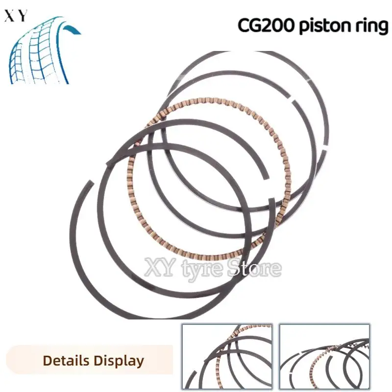 

Motorcycle Piston Kit Gasket Kit Set Piston Ring for Honda CG200 STD Refitted Enlarged Cylinder Kit