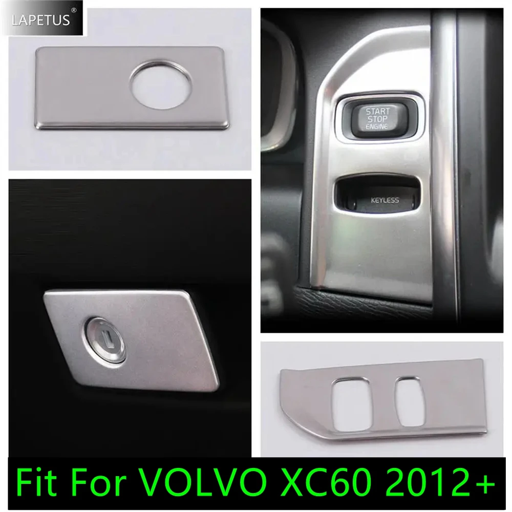 

Stainless Steel Auto Glove Box Button Sequin / Key Hole Panel Decor Cover Trim For VOLVO XC60 2012 - 2017 Accessories Interior