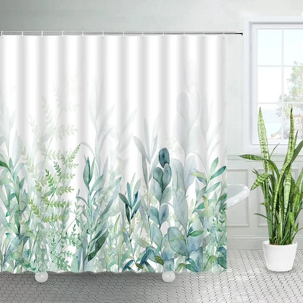 Butterfly Sunflower Shower Curtains Natural Yellow Flowers White Background Decor Simple Fabric Home Decor Bathroom Curtain Sets