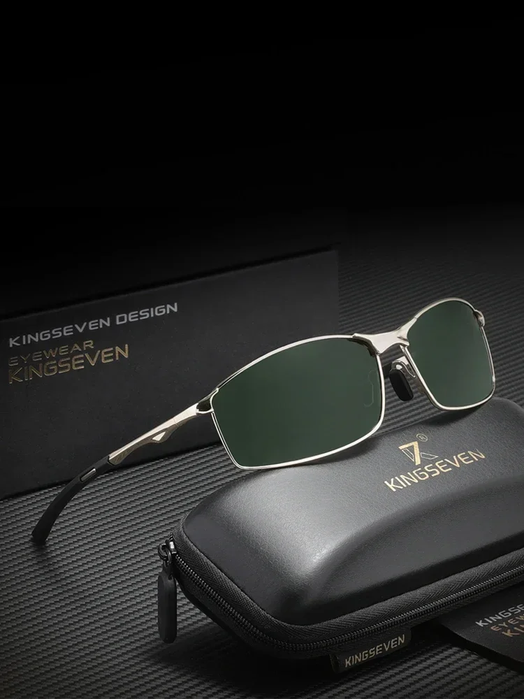 AliExpress KINGSEVEN Rectangle Sunglasses Polarized High Quality Men UV400 Anti-reflection Outdoor Cycling Glasses
