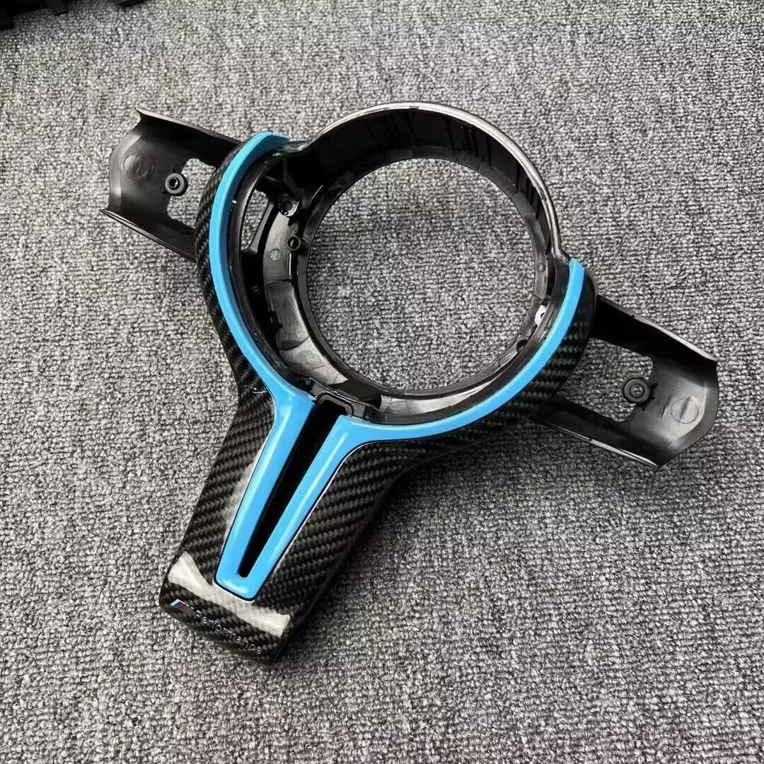 For BMW M Series F80 F82 F10 F06 F12 F13 F15 F16 M-sport F20 F22 F30 F31 F32 F33 F36  Steering Wheel Trim Carbon Fiber