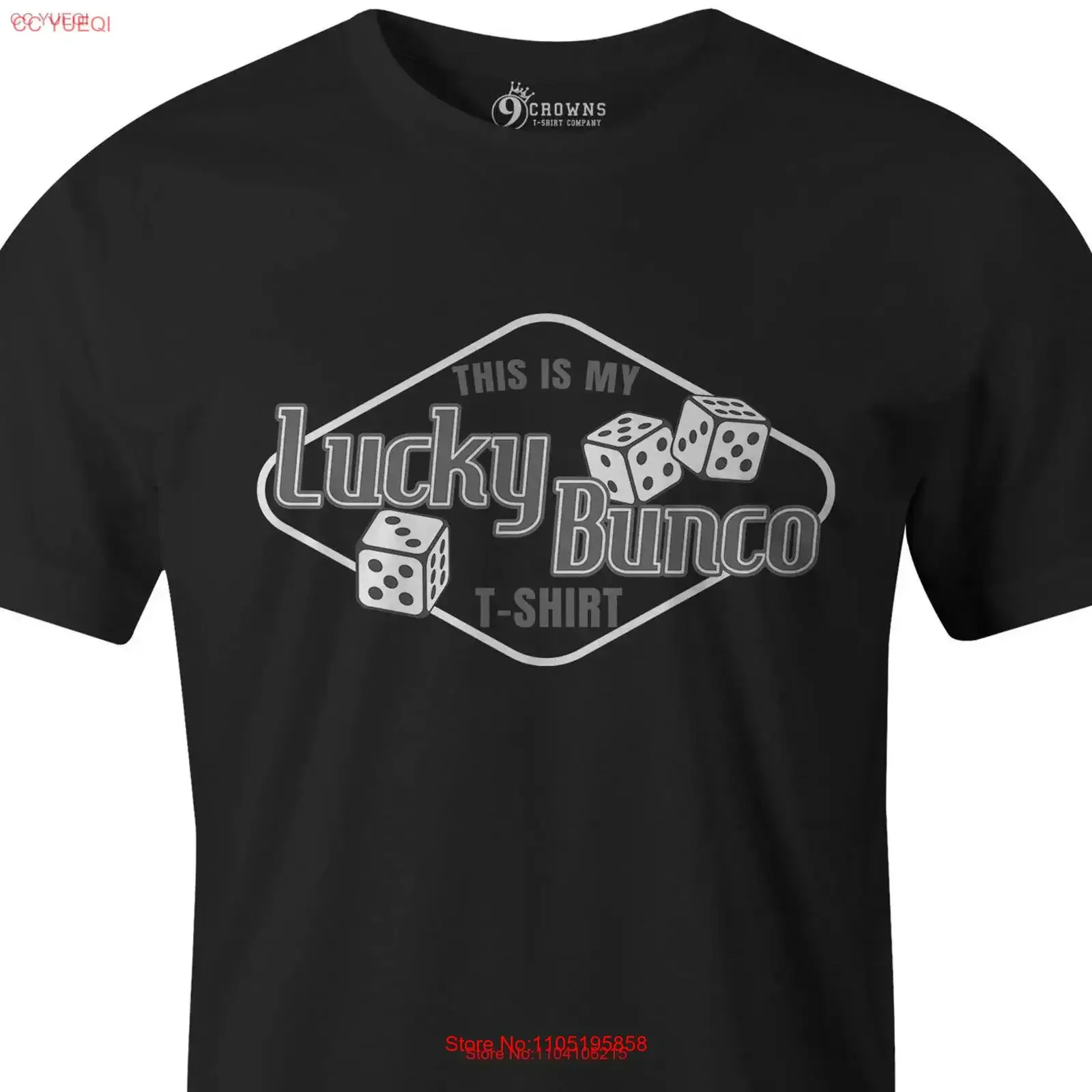 

Футболка с 9 коронами Bunco Dice Game Night, забавная винтажная стильная унисекс, слегка модная повседневная удобная дизайнерская одежда