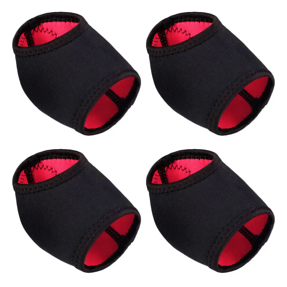 Washable Reusable Heel Protectors 2 Pairs – Shock Absorbing, Non-Slip, Comfortable Cushions with Enhanced Stitching