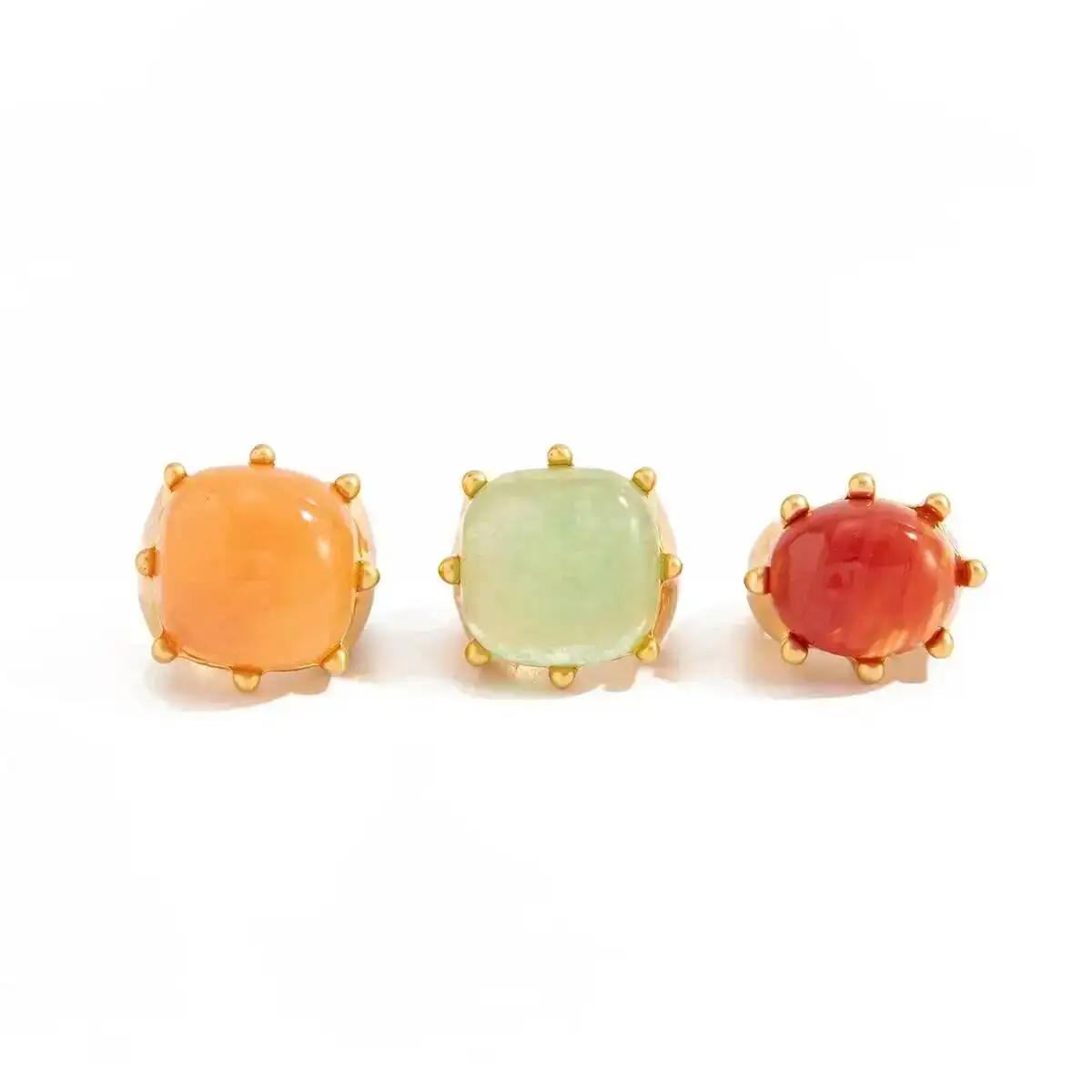 Salircon 3Pcs/Set Fashion Bohemia Inlaid Colorful Acrylic Ring Womens Creative Irregular Resin Stackable Finger Ring Jewelry