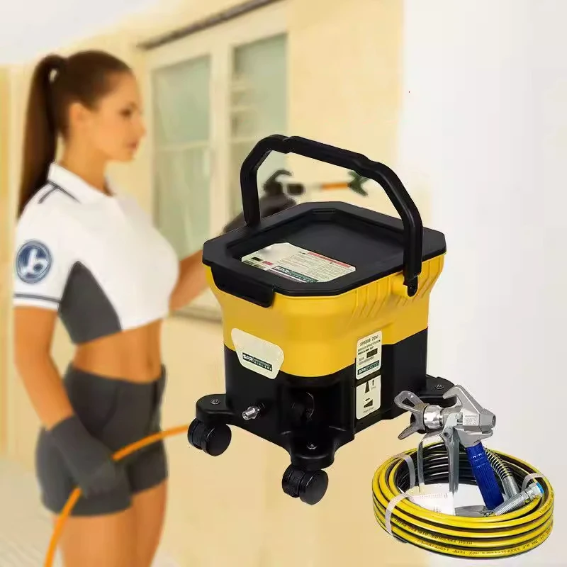 Multi-Function Latex Paint Sprayer Lithium-Powered Floor-Standing Airless Sprayer Floor Paint Spray Gun Adjustable Flow Rate
