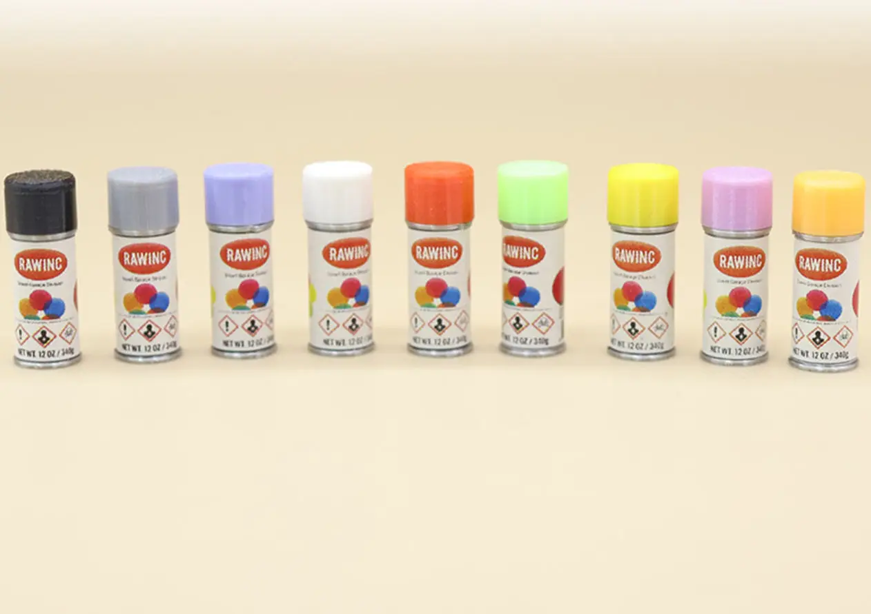 

9pcs Mini Spray Paint Can Model, 1:12 Dollhouse Miniature Spray Bottle, Scene Layout Shooting Prop DIY Decor Accessory
