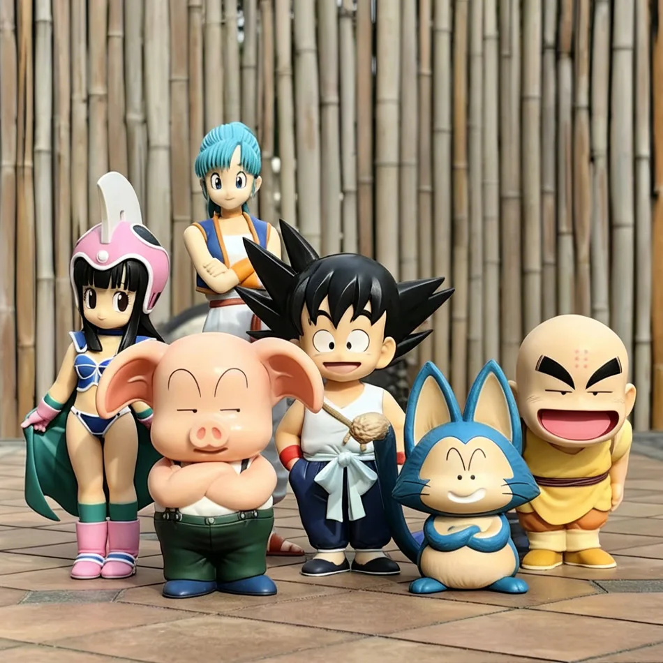New Dragon Ball Z Super Saiyan Son Goku Anime Figure Toys Krillin Chichi Bulma Puar Oolong Action Figurine Model Dolls