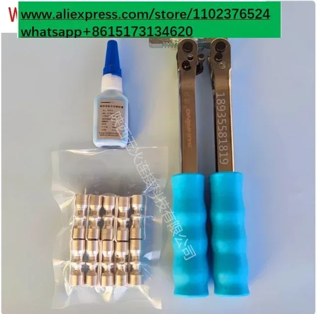 Refrigerator Repair Welding-Free Tool Set Composite Ring Sealing Liquid Frk Press Plier with 50 PCs 80 Pcs Lock Ring