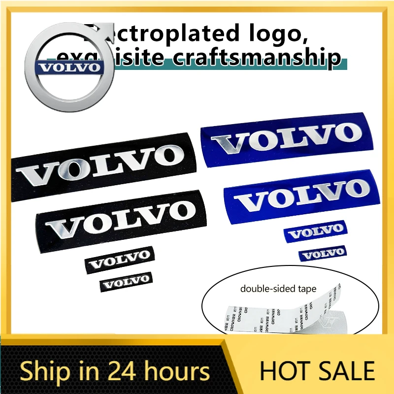 

2026 Новый для Volvo Эмблемы Автомобильная решетка Значок Наклейка Передняя решетка Синий Черный Буква Эмблема Наклейки для Volvo Rdesign S80 V40 V50 V