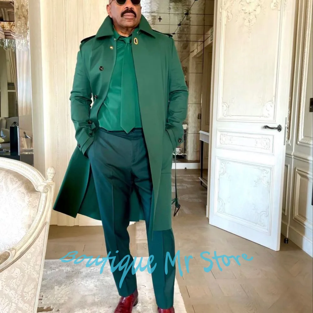 

Elegant Men's Green Suits Single Breasted 2Piece Set Monochromatic Statement Outfit for Sophisticated Gentleman's Party Style