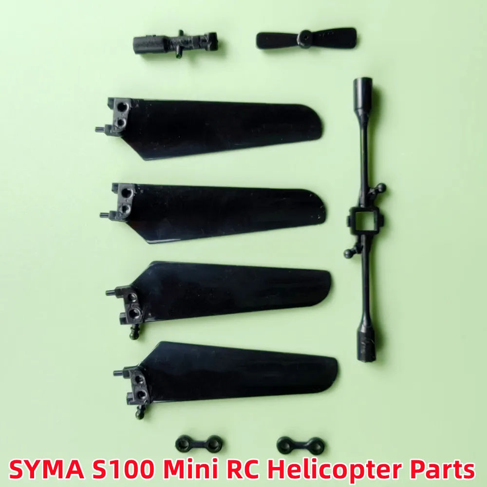 Repuestos para Helicóptero RC SYMA S100 Mini: Palas Principales, Barra de Equilibrio, Rotor Colateral, Hebilla, Eje Principal