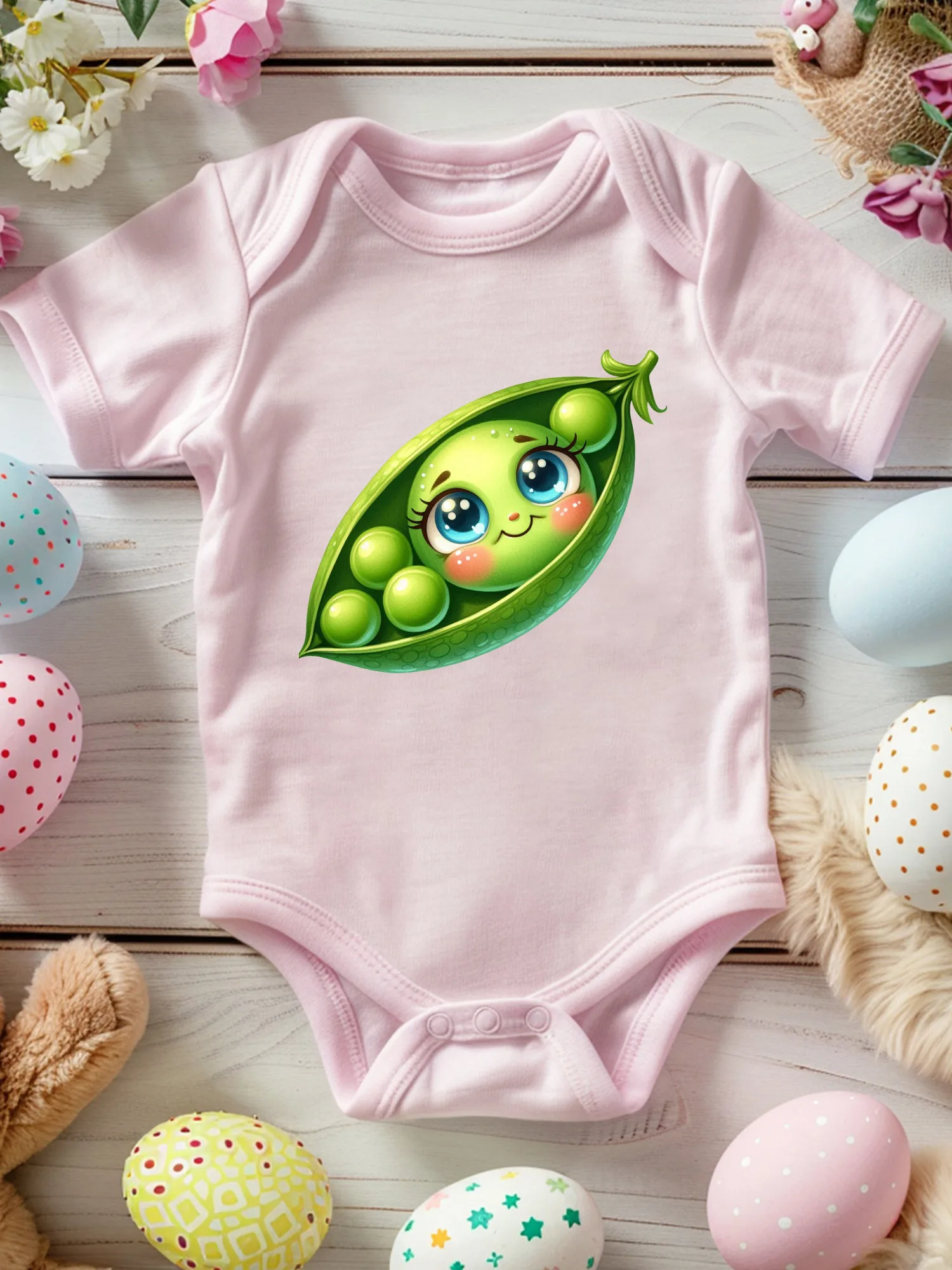 

Детский комбинезон-слип Sweet Green Peas 03 унисекс, 100% хлопок, мягкий, всесезонный, розовый, 190 г/м²