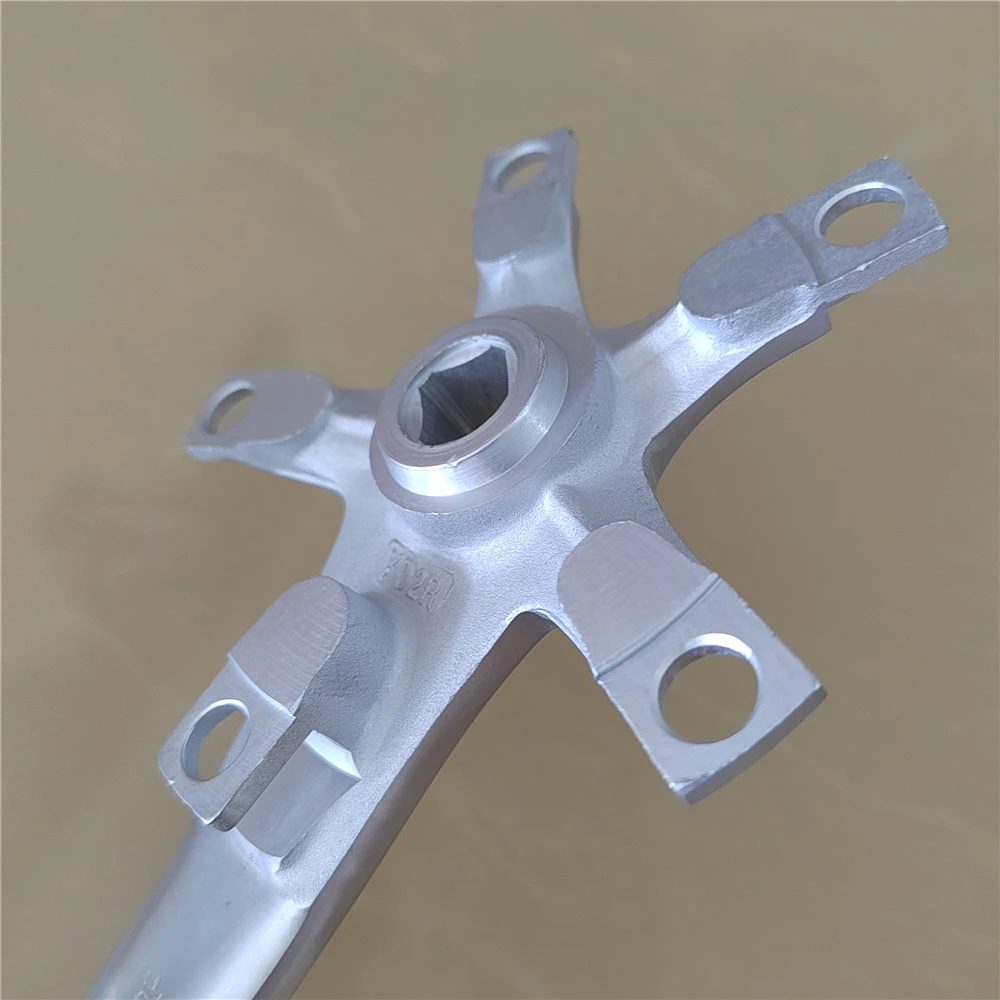 Folding Road Bike Crankset BMX Parts Attachments Alloy 5 Nail Square Hole 152mm BMX 110BCD Silver