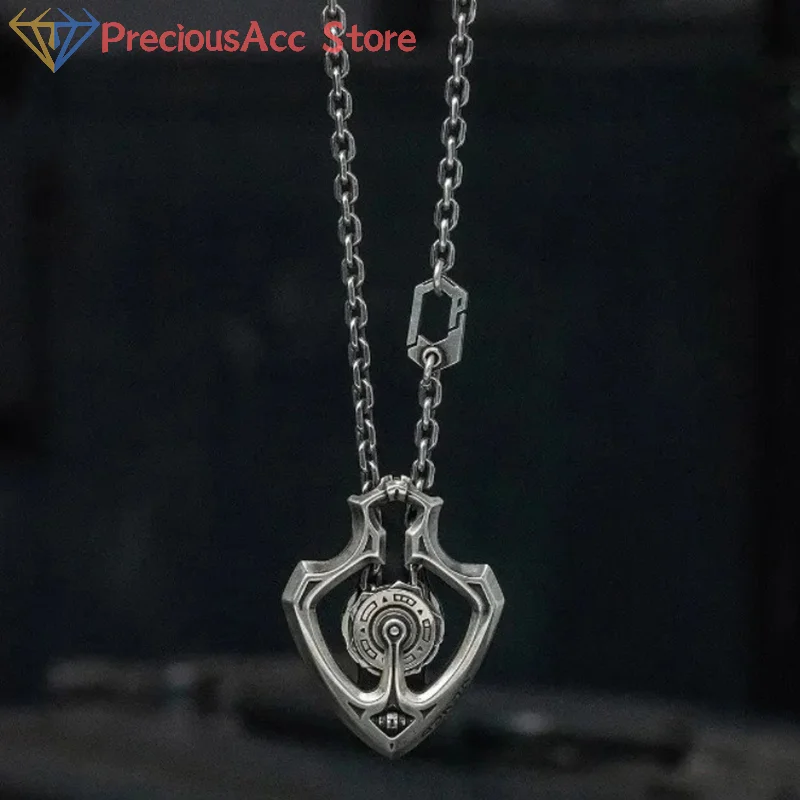 1PC Mechanical Rotatable Gear Pendant Necklace Retro Unique Rotating Design Jewelry Vintage punk Chain Gift For Men Women