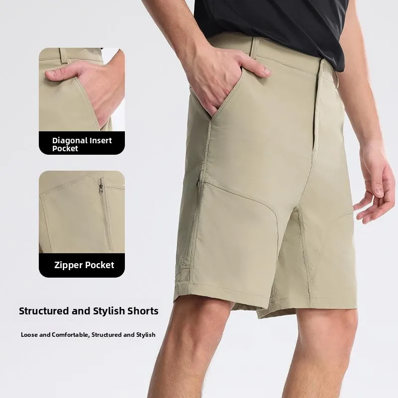 

Мужские спортивные шорты большого размера, эластичные, со средней посадкой, прямые, из полиэфирного волокна, в корейском стиле, летние