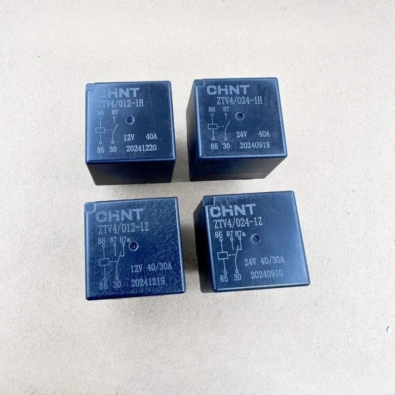 New 1pcs/lot CHNT 40A 12V24V 4pins 5pins Automobile oil pump, air conditioning fan, high and low beam relay