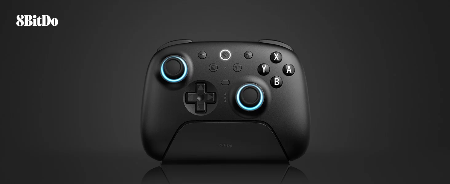 8BitDo Ultimate 2 Bluetooth-Gaming-Controller mit TMR-Joysticks und Hall-Effekt-Trigger für Nintendo Switch, PC, Windows 10 11 – Detail 1