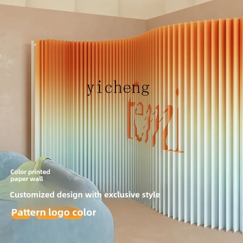 YFY  screen partition false wall Chinese entrance living room office printing color pattern color printing