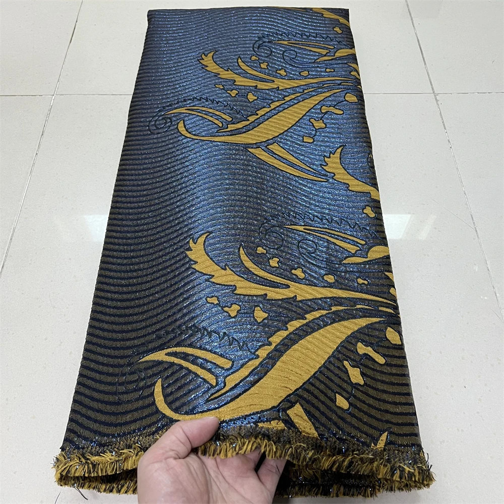 

African Nigerian High-Quality Tulle Lace Fabric Jacquard Organza Embroidery Guipure for Party Prom Latest Design 5Yard YXZ187