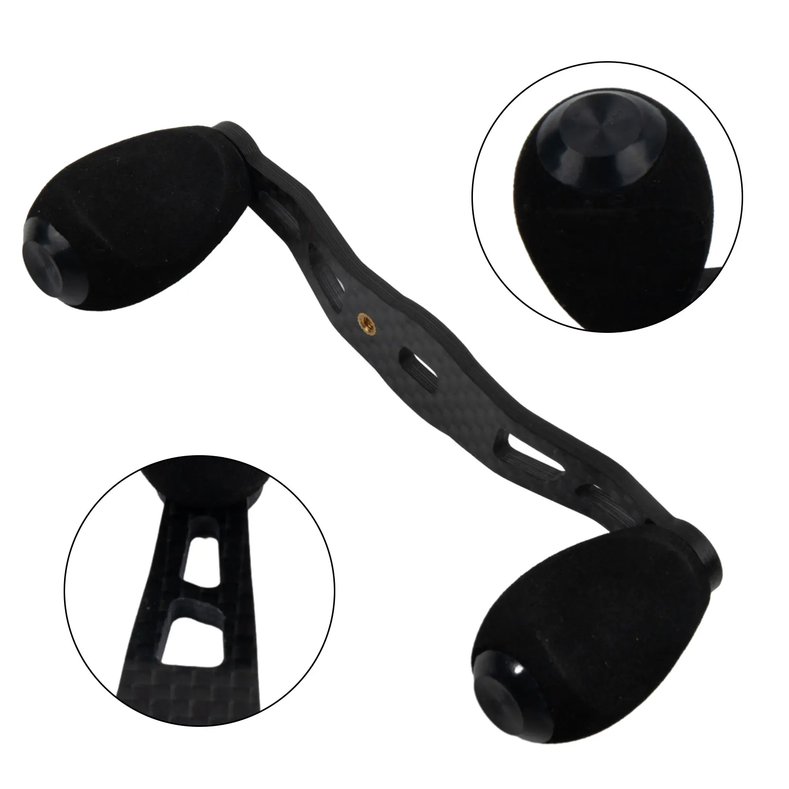 

EVA Grip Fishing Reel Handle Portable Reel Handle Replacement Right-handed Black DIY Knob Rocker Left Right Carbon Fiber