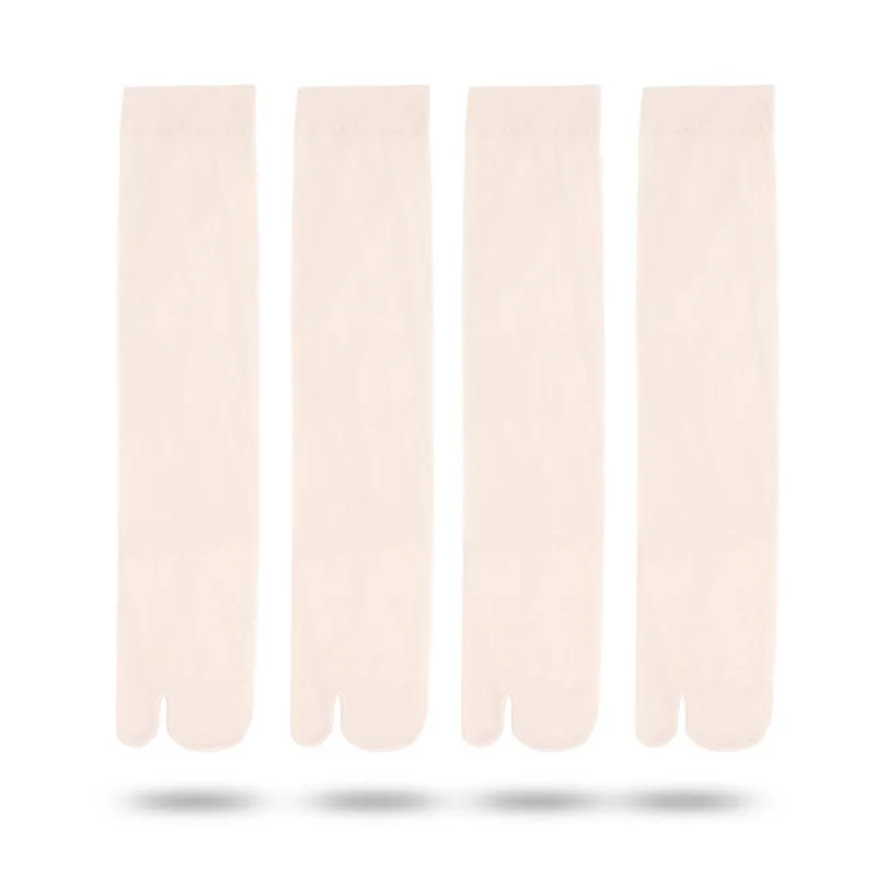 4 Paar ultradünne Zehensocken mit zwei Fingern, lange, atmungsaktive, transparente Tabi-Socken für Damen, einfarbige Flip-Flops, 2-Zehen-Seidenstrümpfe – Detail 9