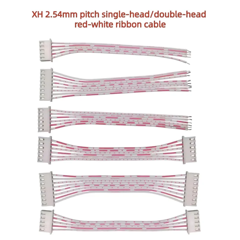10Pcs XH2.54mm spacing connector cable XH2.54 plug Length: 30/20/10CM Red and White 2P/3P/4P/5P/6P/7P/8P/9P/10P/11P/12P