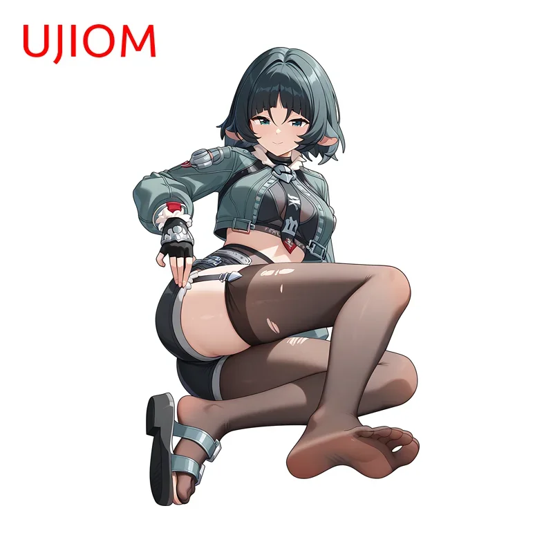UJIOM Jane Doe Zenless Zone Zero Sexy Character Peripheral Wall Sticker Creative Solar Panel Decal For Smooth And Clean Surface