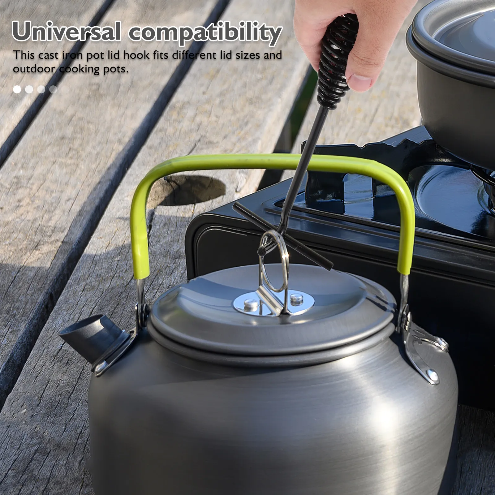 Cast Iron Dutch Oven Lid Lifte - Camping Cooking Ovens recension och pris