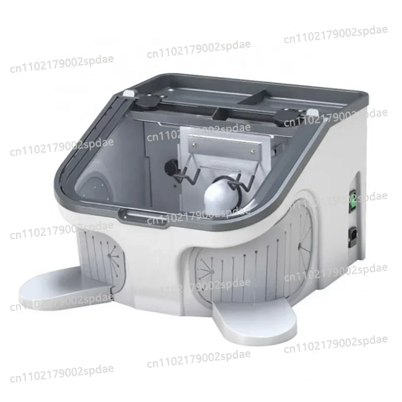 Desktop Dental Lab Sandblasting Cabinet, Built-in Vacuum Dust Collector Sandblaster for Dental Laboratory Use