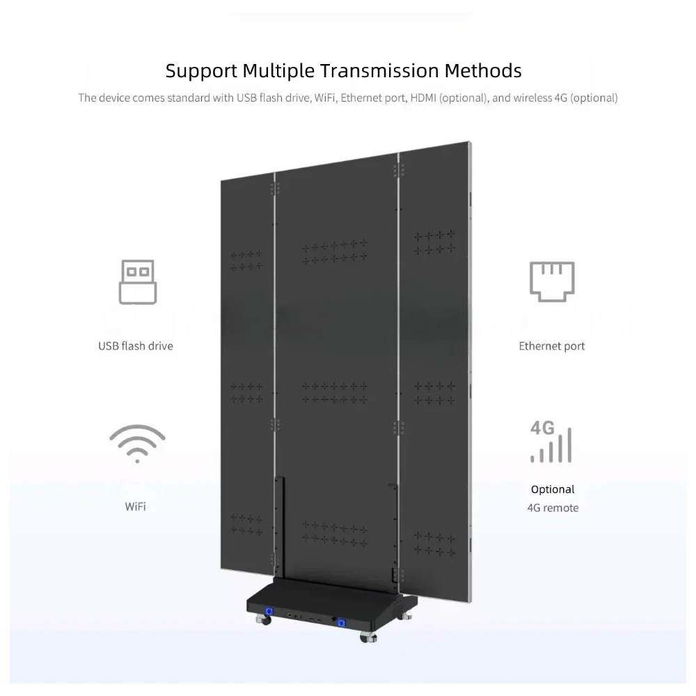 Indoor And Outdoor Movable Double-sided Or Three-fold LED Poster DisplayLED Advertising Digital Poster Full-color Display Screen