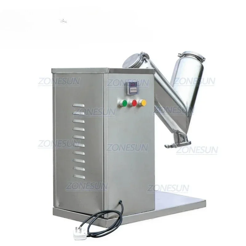 ZONESUN V8 Powder Mixing Machine Stainless Dry Powder Mixer Blender For Candy Vitamin House Blending Machine