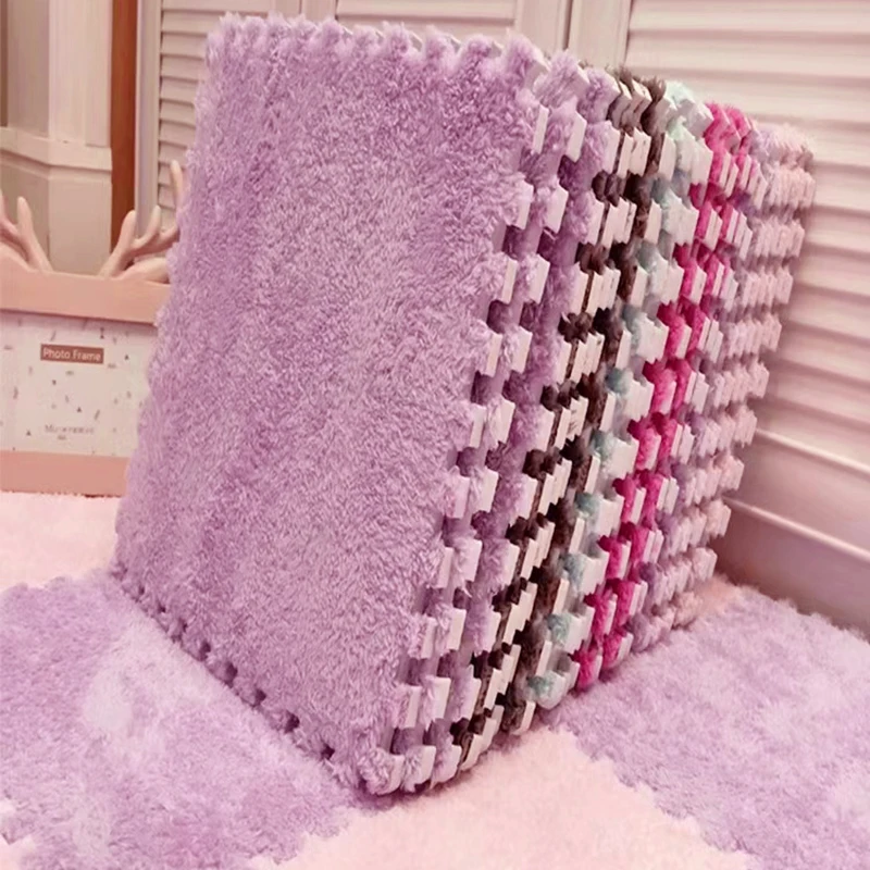 20pcs Splicing Mat Ins Style Room Carpet, Bedroom, Children\'S Bedside Blanket, Stain Resistant Living Room, Floor Mat 30*30 Cm