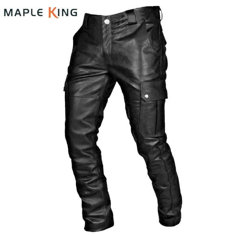 

Leather Pants Joggers for Men Steampunk Homme Sexy Retro Gothic PU Leather Trousers Pantalon Cuir Pour Homme Mens Streetwear 5XL