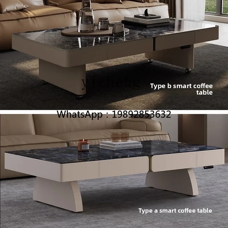 

Современный простой интеллектуальный электрический подъемный кофейный столик AB, обеденный стол, интегрированный офисный/домашний высококачественный кофейный столик