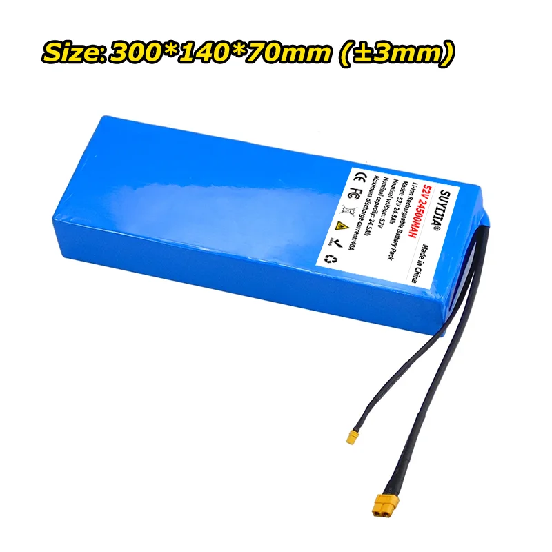 52V 24.5Ah 14S7P 18650 lithium battery pack built-in 40A BMS moped battery suitable for electric replacement mobility tools